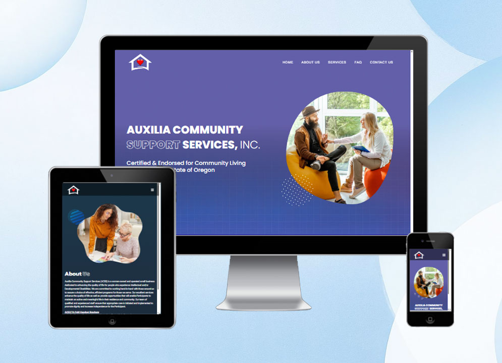 Auxilia Community website design by Arif