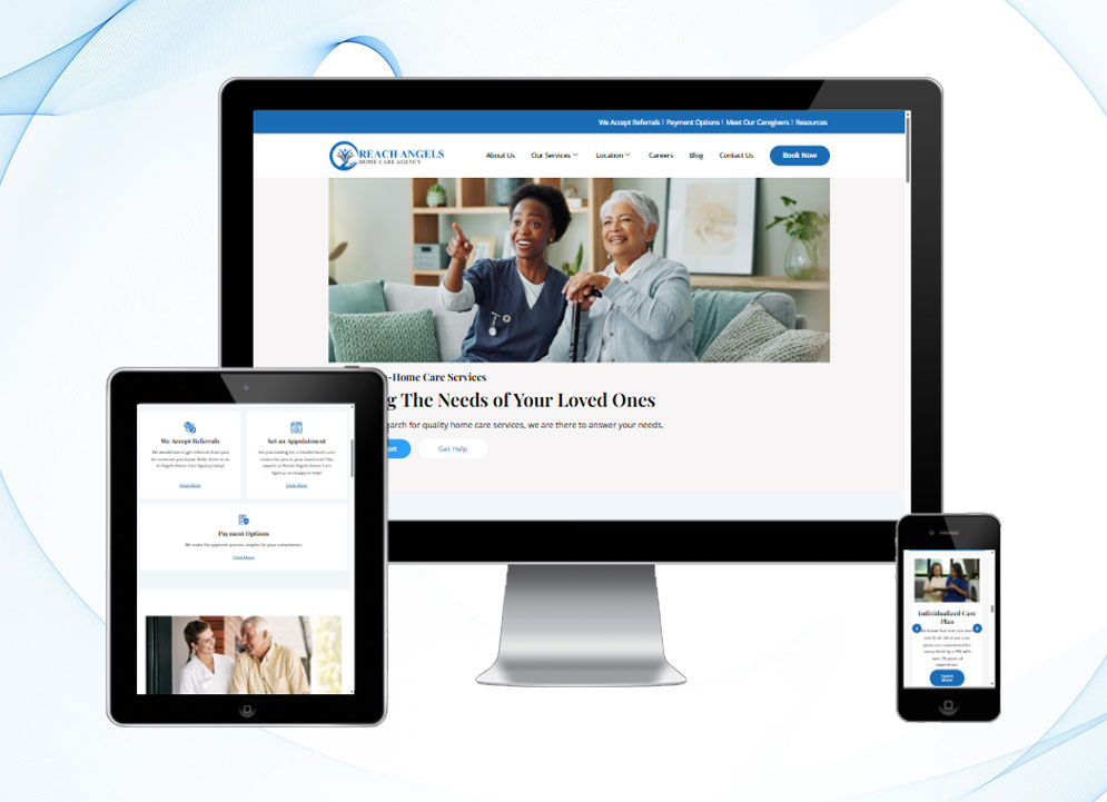 Home Care Services website design by Arif