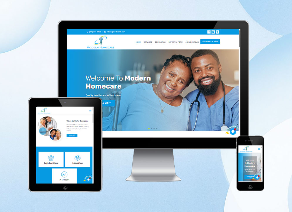 Modern Homecare website design by Arif