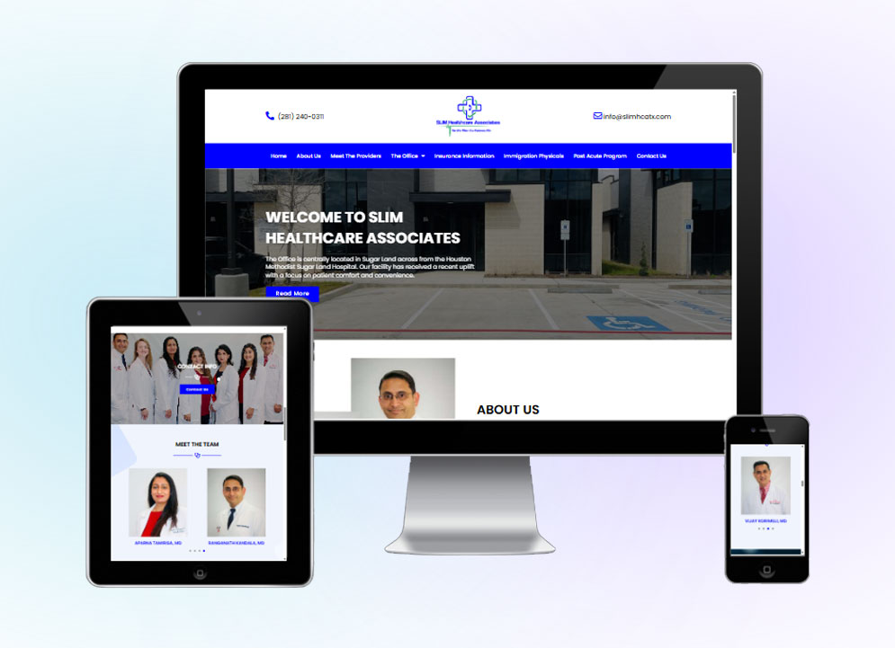 Pain and Spine Specialists website design by Arif
