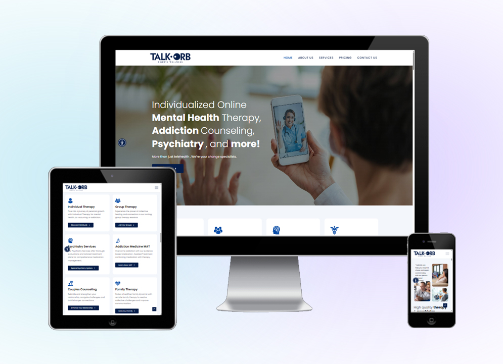 TalkOrb website design by Arif