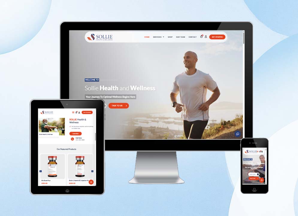 Sollie Health and Wellness website design by Arif