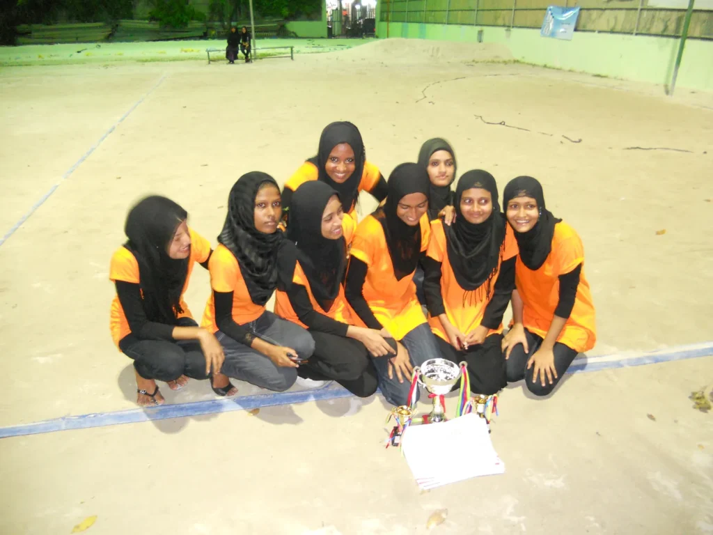 Players with their trophy at the Cyryx Netball Tournament 2012